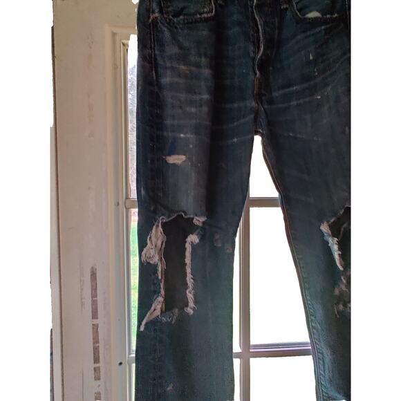 Levi's 501 Naturally Distressed Jeans Size 32 X 30 Men's made in Haiti - Picture 5 of 12